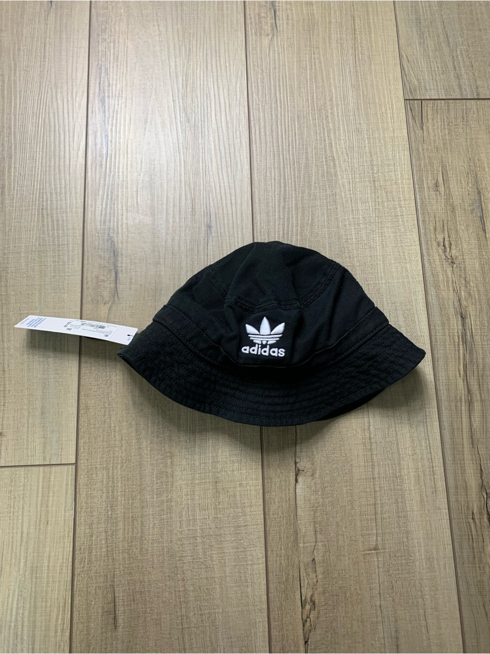 *NWT* Adidas Black Bucket Hat with White Logo